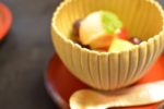 茶懐石昇月　デザート　菊の器